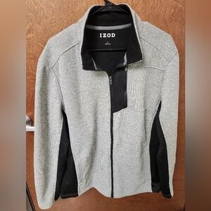 IZOD Gray and Black Full-Zip Jacket